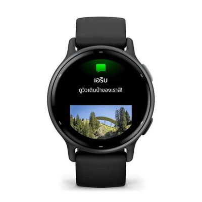 GARMIN Vivoactive 5 Music สมาร์ทวอทช์ (42.2mm., ตัวเรือนสีดำ, สายสีดำ)